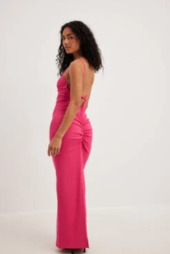 Robe Longue En Jersey à Dos Ouvert -Lady Doux Soldes Magasin jersey open back maxi dress 1018 010531 0015 16836
