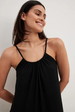 Robe Mi-longue En Jersey à Fines Bretelles -Lady Doux Soldes Magasin jersey slip midi dress 1018 010548 000222402