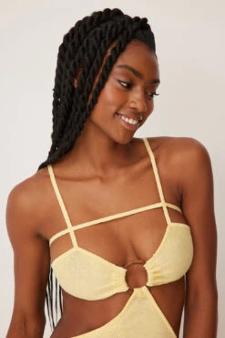 Robe Longue Détails Découpés -Lady Doux Soldes Magasin knitted cut out detailed midi dress 1687 000086 0404 5955