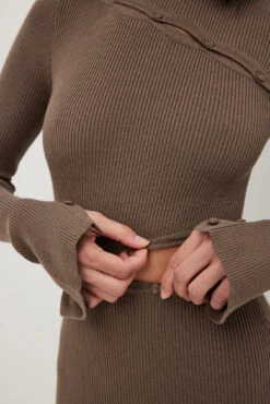 Robe En Maille à Découpe -Lady Doux Soldes Magasin knitted cut out dress 1792 000011 001716586