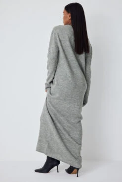 NA-KD Robe Longue En Maille à Encolure En V Profonde -Lady Doux Soldes Magasin knitted deep v neck maxi dress 1018 009972 00086675