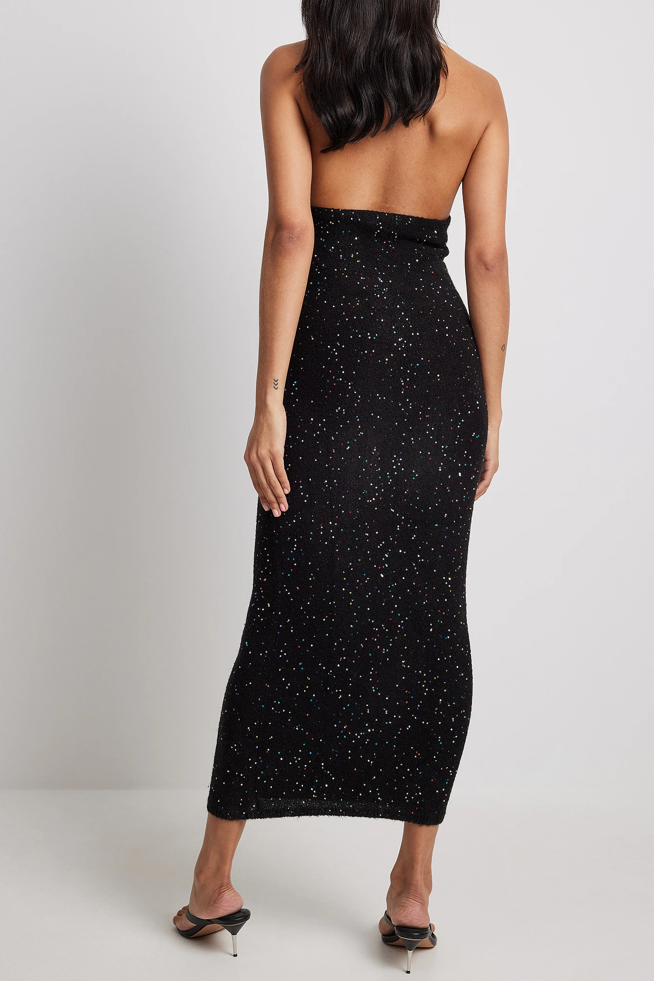 Robe Longue En Maille à Dos Nu 2 Robe Longue En Maille à Dos Nu – Image 2