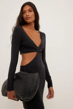 NA-KD Mini Robe Manches Longues -Lady Doux Soldes Magasin knitted long sleeved mini dress 1100 006156 000218347