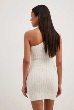 Robe Courte Asymétrique En Maille -Lady Doux Soldes Magasin knitted one shoulder mini dress 1744 000045 0001 1185