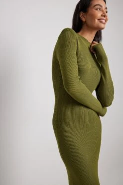Robe Longue En Maille Avec épaulettes -Lady Doux Soldes Magasin knitted shoulder pads maxi dress 1018 009814 00521165 1
