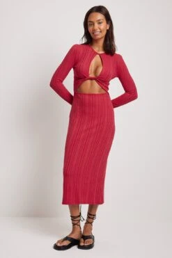 Robe à Manches Longues Avec Nœud -Lady Doux Soldes Magasin knot detailed long sleeve dress 1736 000393 00040979