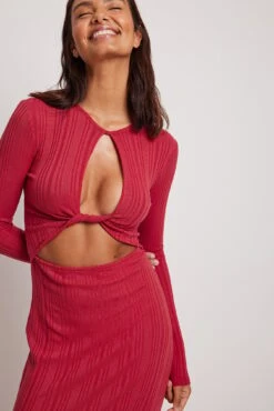 Robe à Manches Longues Avec Nœud -Lady Doux Soldes Magasin knot detailed long sleeve dress 1736 000393 00040990