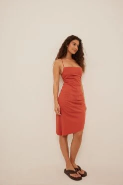 Robe Mini Nouée Dans Le Dos -Lady Doux Soldes Magasin lauren lewis open back gathered detail dress 1754 000001 0179 01c