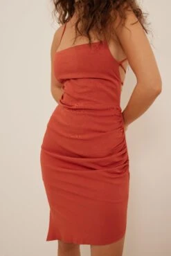 Robe Mini Nouée Dans Le Dos -Lady Doux Soldes Magasin lauren lewis open back gathered detail dress 1754 000001 0179 02