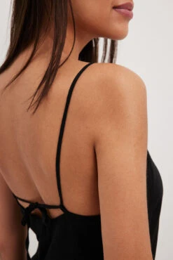 Robe En Lin Mélangé à Bretelles Spaghetti -Lady Doux Soldes Magasin linen blend spaghetti strap dress 1744 000054 00020376