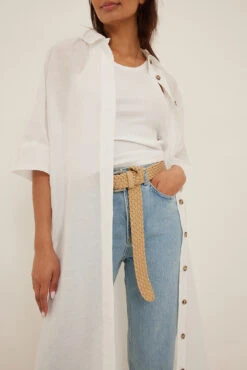 Robe Chemise En Lin -Lady Doux Soldes Magasin linen shirt dress 1014 001390 00013443