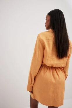 NA-KD Robe Chemise En Lin -Lady Doux Soldes Magasin linen shirt dress 1100 006902 02619026
