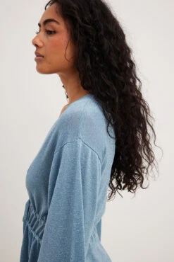 Robe Mini Brillante à Manches Longues 10 Robe Mini Brillante à Manches Longues -Lady Doux Soldes Magasin long sleeve glitter mini dress 1727 000140 0003 15471