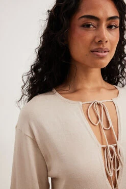 Robe Longue En Maille à Manches Longues -Lady Doux Soldes Magasin long sleeve knitted maxi dress 1727 000124 0005 15057