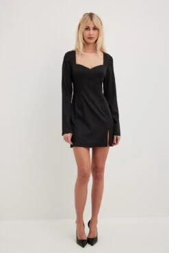 Robe Courte à Manches Longues -Lady Doux Soldes Magasin long sleeve mini dress 1757 000061 00021176
