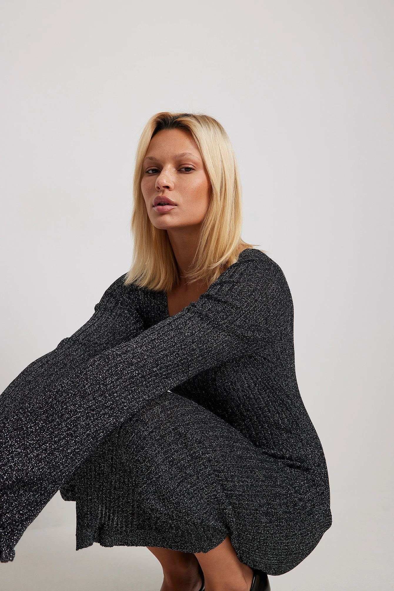 Robe Mi-longue En Maille Lurex 4 Robe Mi-longue En Maille Lurex â Image 4