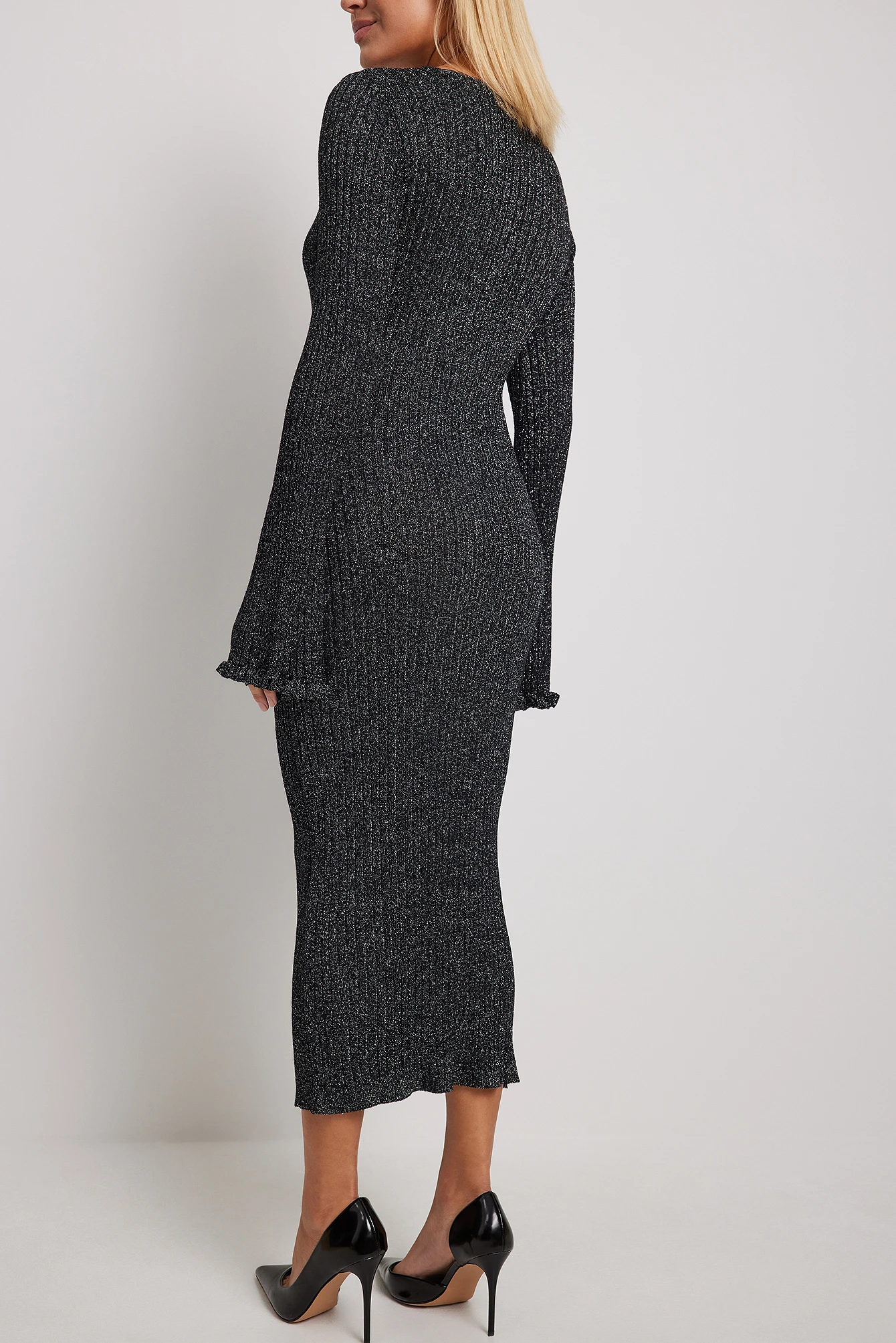 Robe Mi-longue En Maille Lurex 2 Robe Mi-longue En Maille Lurex â Image 2