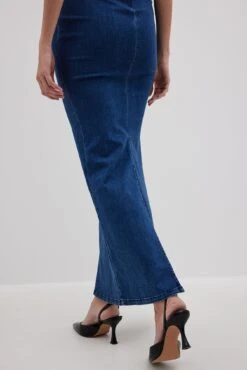 NA-KD Robe Longue En Denim 24 NA-KD Robe Longue En Denim -Lady Doux Soldes Magasin maxi denim dress 1018 010476 011631538