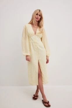 Robe Mi-longue Boutonnée Sur Le Devant -Lady Doux Soldes Magasin midi dress 1014 001560 2495 01c 2403