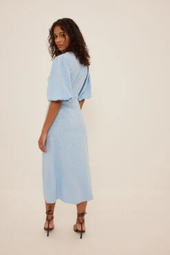 Robe Mi-longue Boutonnée En Lin -Lady Doux Soldes Magasin na kd button up linen midi dress 1014 001337 0003 48593