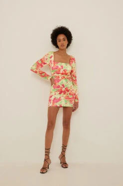 Robe Mini Froncée Sur Les Côtés Recyclée 10 Robe Mini Froncée Sur Les Côtés Recyclée -Lady Doux Soldes Magasin na kd gathered sides satin dress 1017 001493 3119 0731