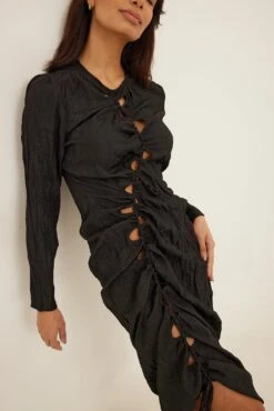 Robe Longue à Détails Trous -Lady Doux Soldes Magasin na kd hole details maxi dress 1018 008987 0002 0102