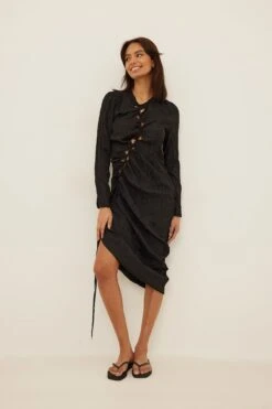 Robe Longue à Détails Trous -Lady Doux Soldes Magasin na kd hole details maxi dress 1018 008987 0002 01c