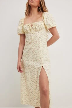 Robe Mi-longue En Coton à Armatures -Lady Doux Soldes Magasin nakd 1014 001347 7826 37075 r