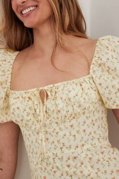 Robe Mi-longue En Coton à Armatures -Lady Doux Soldes Magasin nakd 1014 001347 7826 37085 r