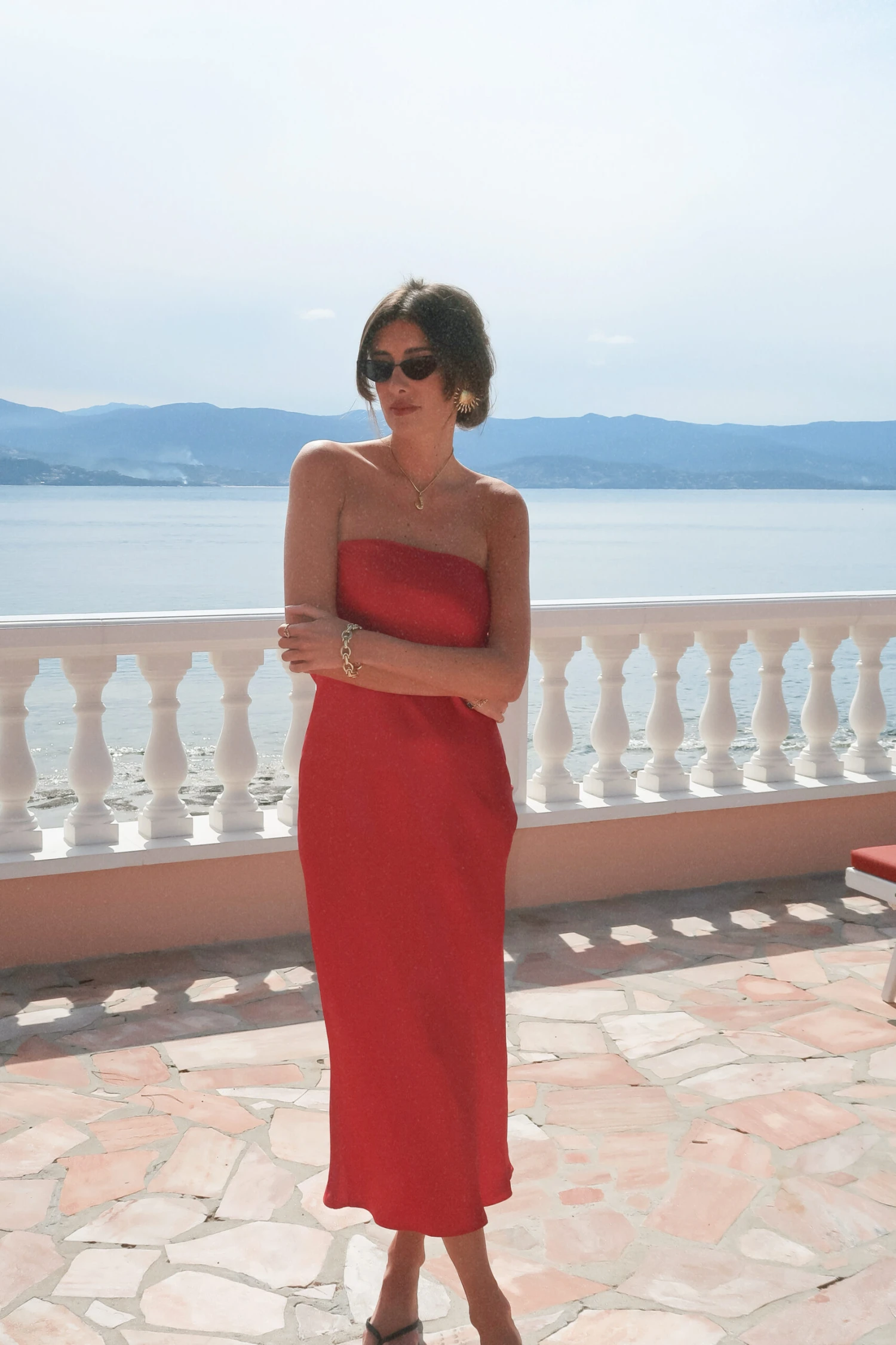 Robe Bandeau Mi-longue En Satin 7 Robe Bandeau Mi-longue En Satin – Image 7