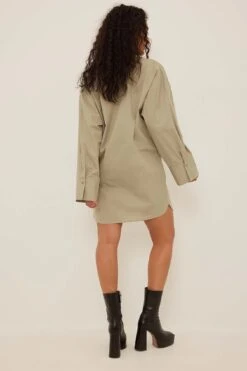NA-KD Robe Chemise Surdimensionnée En Coton -Lady Doux Soldes Magasin nakd 5oversized cotton shirt dress 1100 006225 0005 13916
