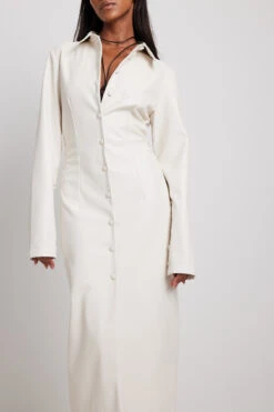 Robe Mi-longue Boutonnée En Simili Cuir -Lady Doux Soldes Magasin nakd pu buttoned midi dress 1018 009830 0260 15985 2