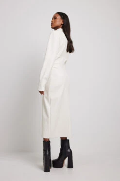 Robe Mi-longue Boutonnée En Simili Cuir -Lady Doux Soldes Magasin nakd pu buttoned midi dress 1018 009830 0260 16042 2