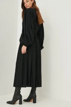 Robe Cache-Coeur Structurée Et Manches Ballon -Lady Doux Soldes Magasin nakd balloon sleeve overlap maxi dress 1017 000960 0002 02d 1