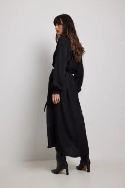 NA-KD Robe Midi Détail Ceinture -Lady Doux Soldes Magasin nakd belt detail midi dress 1100 006813 0002 8396