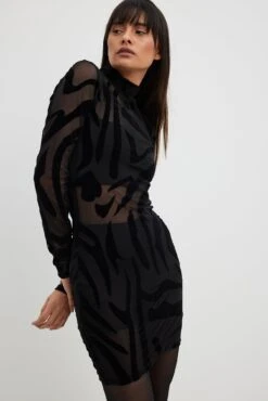 Robe En Maille Effet Dévoré -Lady Doux Soldes Magasin nakd burn out mesh dress 1017 001294 0002 6470