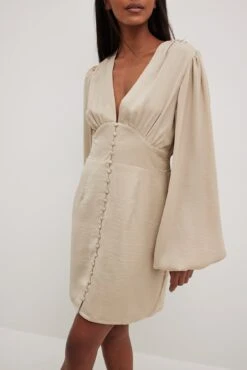 Robe Courte Boutonnée Sur Le Devant -Lady Doux Soldes Magasin nakd button front detail mini dress 1017 002214 0668 7705