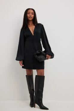 Robe Courte Boutonnée Sur Le Devant -Lady Doux Soldes Magasin nakd button front detail mini dress 1017 002214 0002 7776 01c