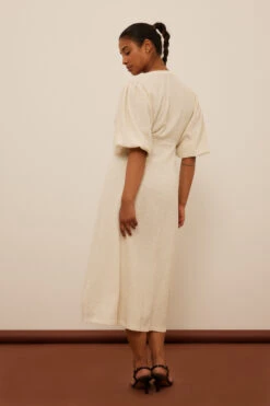 Robe Mi-longue Boutonnée En Lin -Lady Doux Soldes Magasin nakd button up linen midi dress 1014 001337 0005 0424