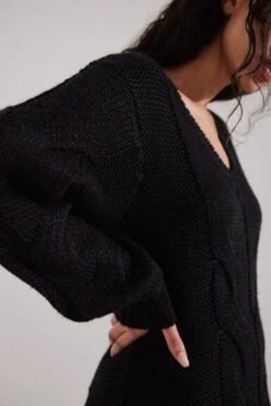 Robe Mi-longue En Maille Torsadée -Lady Doux Soldes Magasin nakd cable knit midi dress 1711 000109 0002 59615