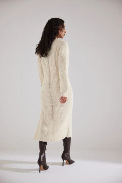 Robe Mi-longue En Maille Torsadée -Lady Doux Soldes Magasin nakd cable knit midi dress 1711 000109 4070 59589