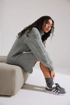 Robe Courte En Maille Torsadée -Lady Doux Soldes Magasin nakd cable knit mini dress 1711 000110 0008 59078