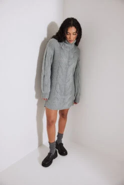 Robe Courte En Maille Torsadée -Lady Doux Soldes Magasin nakd cable knit mini dress 1711 000110 0008 59085