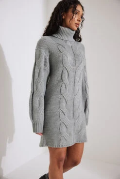 Robe Courte En Maille Torsadée -Lady Doux Soldes Magasin nakd cable knit mini dress 1711 000110 0008 59103