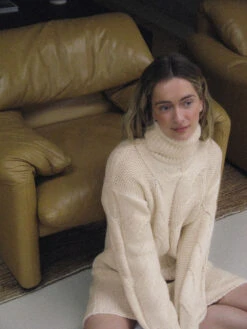 Robe Courte En Maille Torsadée -Lady Doux Soldes Magasin nakd cable knit mini dress 1711 000110 4070 edit