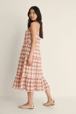 Robe Mi-Longue 9 Robe Mi-Longue -Lady Doux Soldes Magasin nakd check midi dress 1014 001183 8653 02k