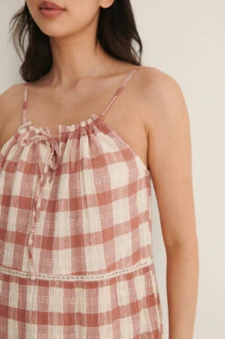 Robe Mi-Longue 11 Robe Mi-Longue -Lady Doux Soldes Magasin nakd check midi dress 1014 001183 8653 04g