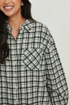 NA-KD Robe Surchemise à Carreaux -Lady Doux Soldes Magasin nakd checked overshirt dress 1100 005403 0041 04g