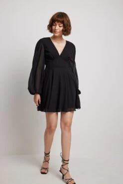Robe Courte En Mousseline -Lady Doux Soldes Magasin nakd chiffon mini dress 1014 001479 0002 3085