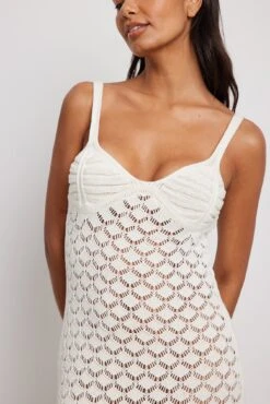 NA-KD Robe Longue En Maille Crochetée -Lady Doux Soldes Magasin nakd crochet knitted maxi dress 1100 006122 0260 9759